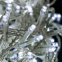 Serie Luci Natale 480 Led Bianco Ghiaccio 26 mt Filo Trasparente per Esterno D1996