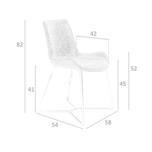 Sedia in tessuto grigio scuro