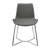 Sedia in tessuto grigio scuro