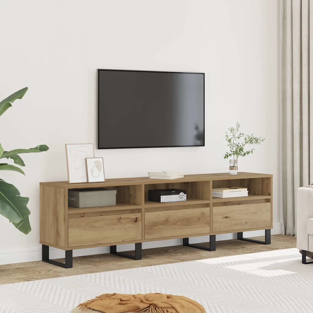 Mobile TV | Armadietto TV | Mobile Porta TV Rovere Artigianale 150x30x44,5 cm Multistrato