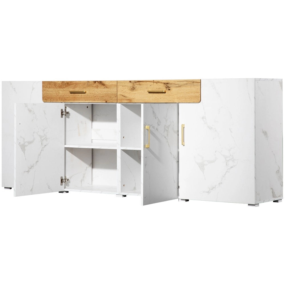 Credenza con 4 Ante e 2 Cassetti ¨C MINIMAL ¨C 208x39.5x80 cm