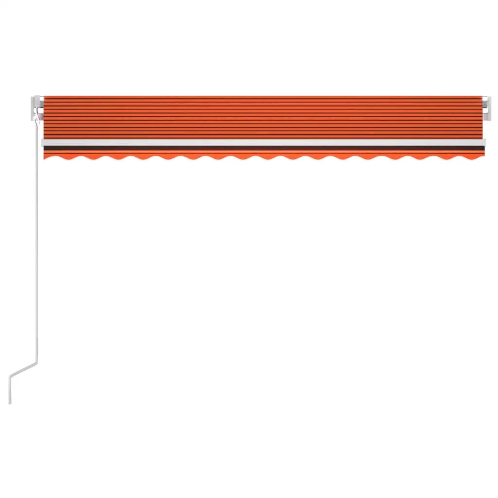 Tenda Automatica Sensore Vento e LED 400x300 cm Arancio Marrone 3068915