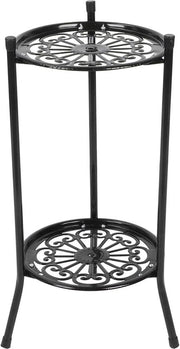 Supporto per Pianta Multitier in Legno per Interno Esterno (nero) 25x25x50cm