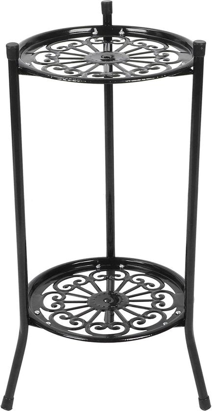 Supporto per Pianta Multitier in Legno per Interno Esterno (nero) 25x25x50cm