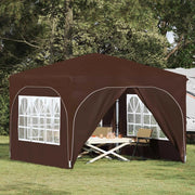 Tenda per feste a pop-up-Gazebo 290 x 290 x 245 cm Marrone 155155