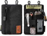 Borsa Organizzatore per Strumenti EDC - Organizzatore per Tasca EDC Piccola - Tasca in Nylon per Lampada da Tascabile e Chiave - Nero