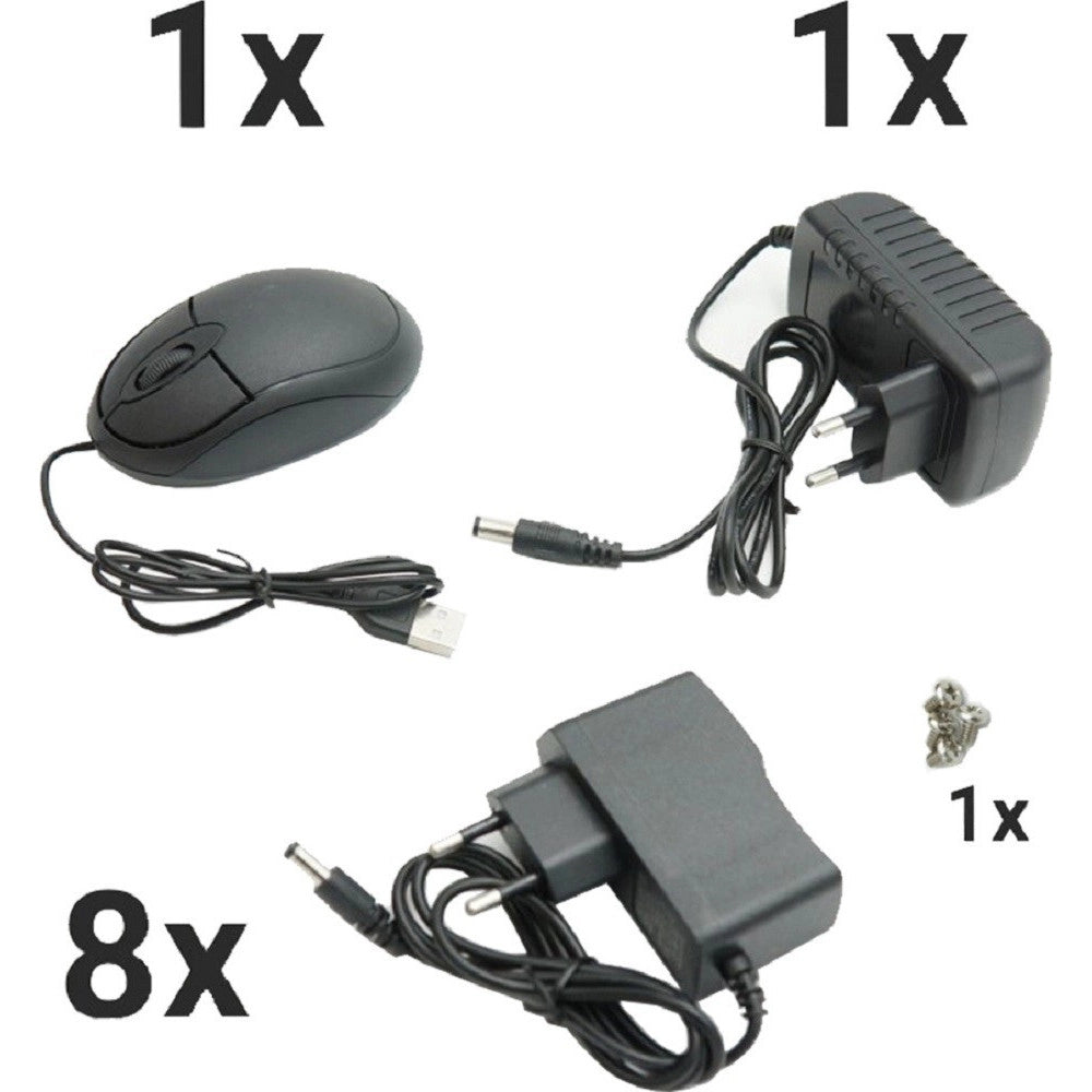 Trade Shop - Set Sistema Di Registrazione Sorveglianza Cctv Integrato 8 Telecamere 4k Q-s8pro -