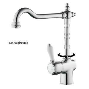 Miscelatore monoforo ottone cucina england one cromato erogazione orientabile *** confezione 1