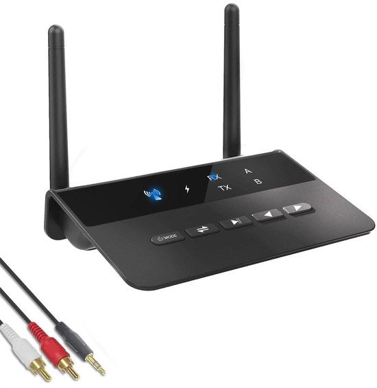 Adattatore Bluetooth 5.2 2-in-1 - 200m di Raggio di Azione + Chip MVO + Bassa Latenza - Doppia Connettività Adattatore Audio / Adattatore Bluetooth Auto / Dongle Bluetooth per Altoparlanti - Ideale per Auto, Audio Casa & Elettronica