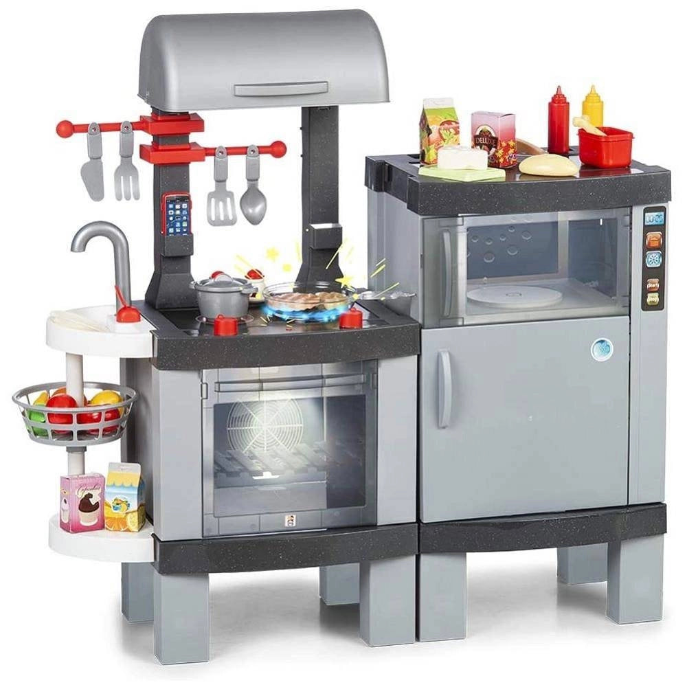 Trade Shop - Cucina Giocattolo Con Barbecue Per Bambini Luci E Suoni E Alimenti Cambio Colore -