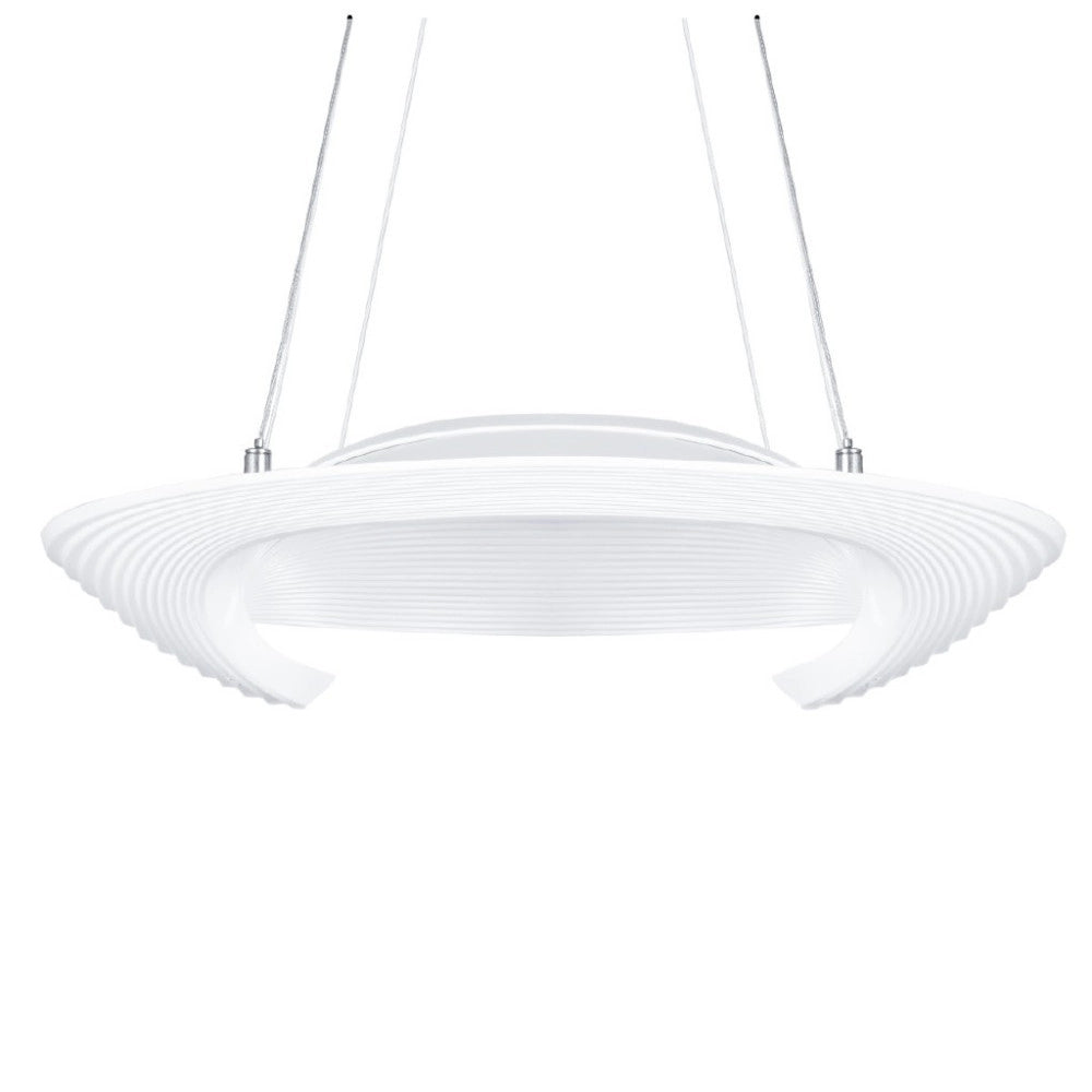 Trade Shop - Lampadario Lampada Disco Anello Tondo Luce Led Soffitto Sospensione Pendente Moderno -