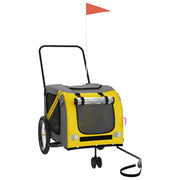 Rimorchio da Bici per Animali Giallo e Grigio Oxford e Ferro CFW5055425