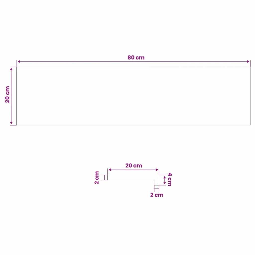 Soglie per finestre 2 pz Marrone Scuro 80x 20 x 2 cm 42048296