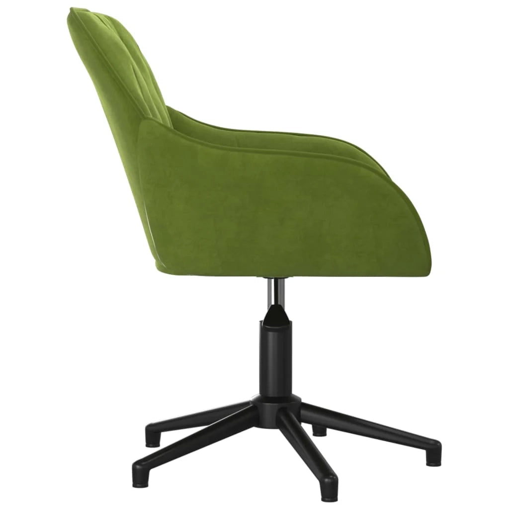 Sedia girevole da ufficio/studio velluto verde chiaro 02_0024185