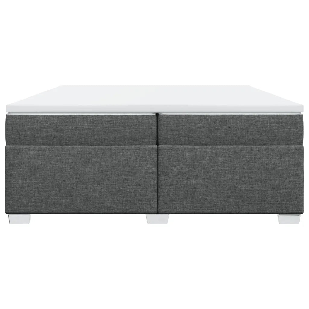 Giroletto a Molle con Materasso Grigio Scuro 200x200 cm Tessuto 3285159