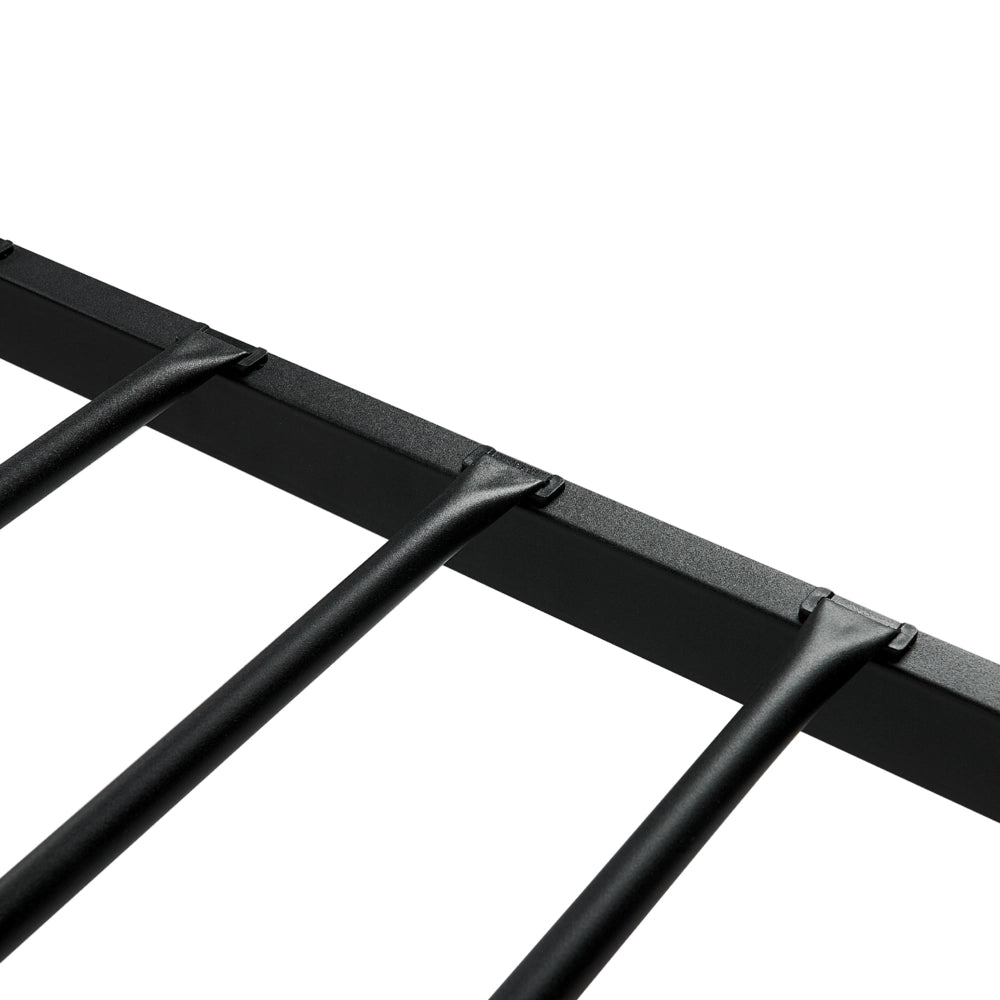 Letto in metallo nero UE singolo 90 x 200 cm 3ft stile industriale moderno con doghe integrate