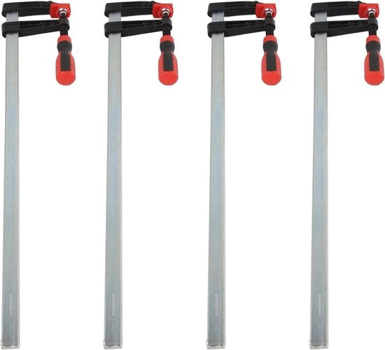 Set di viti a clip 600 mm - set di 4 clip a viti a mano - 80 x 600 mm - clip per legno per fissaggio preciso - attrezzi per la carpenteria - fissaggio per legno