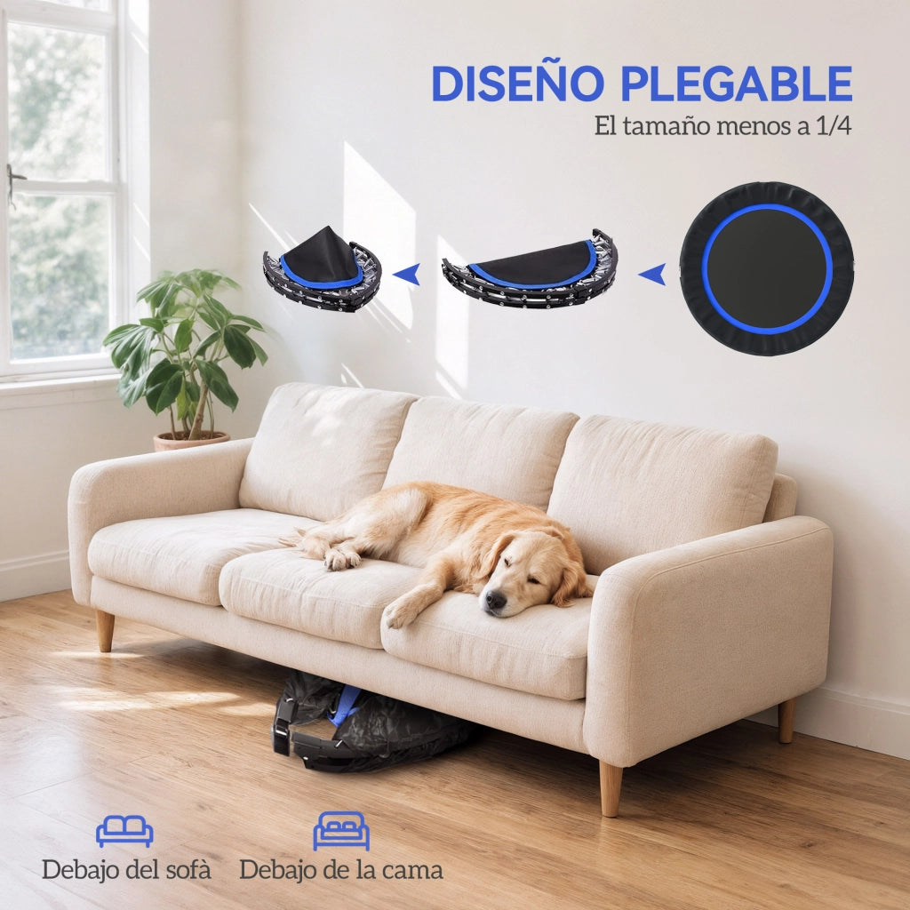 Letto Elastico Pieghevole ¨C Zephmum ¨C Acciaio Blu Nero ?102 cm