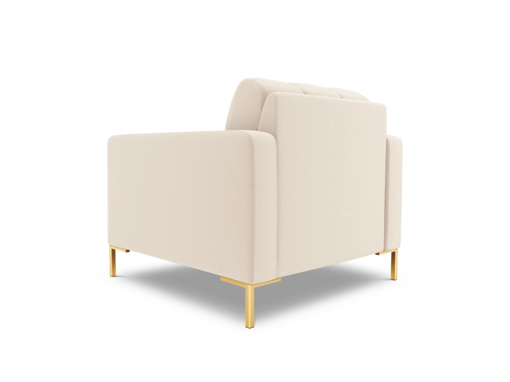 Cosmopolitan Design - Poltrona "Bali" in tessuto strutturato beige chiaro 