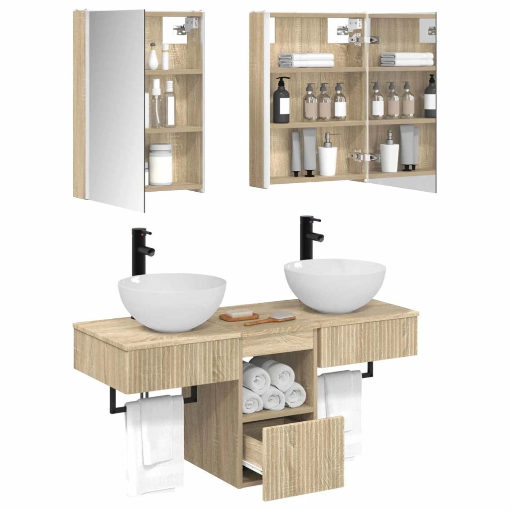 Set di Armadi da Bagno 5 pcs Rovere Sonoma 43 x 11,5 x 60,5 cm 3406289