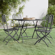 Set da Pranzo per Giardino 5pz Rete Metallica Espansa Antracite 3084720