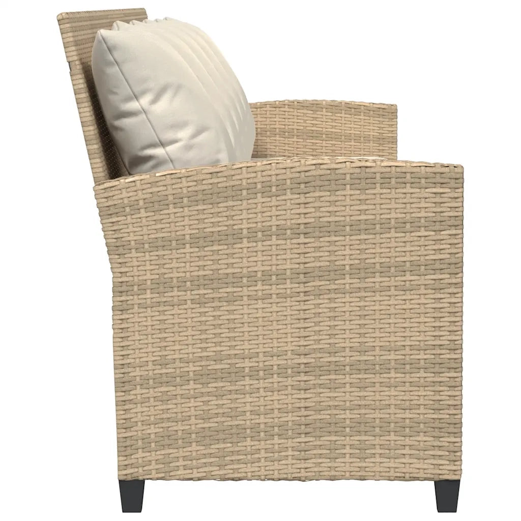 vidaXL Divano da Giardino con Cuscini a 5 Posti Beige in Polyrattan