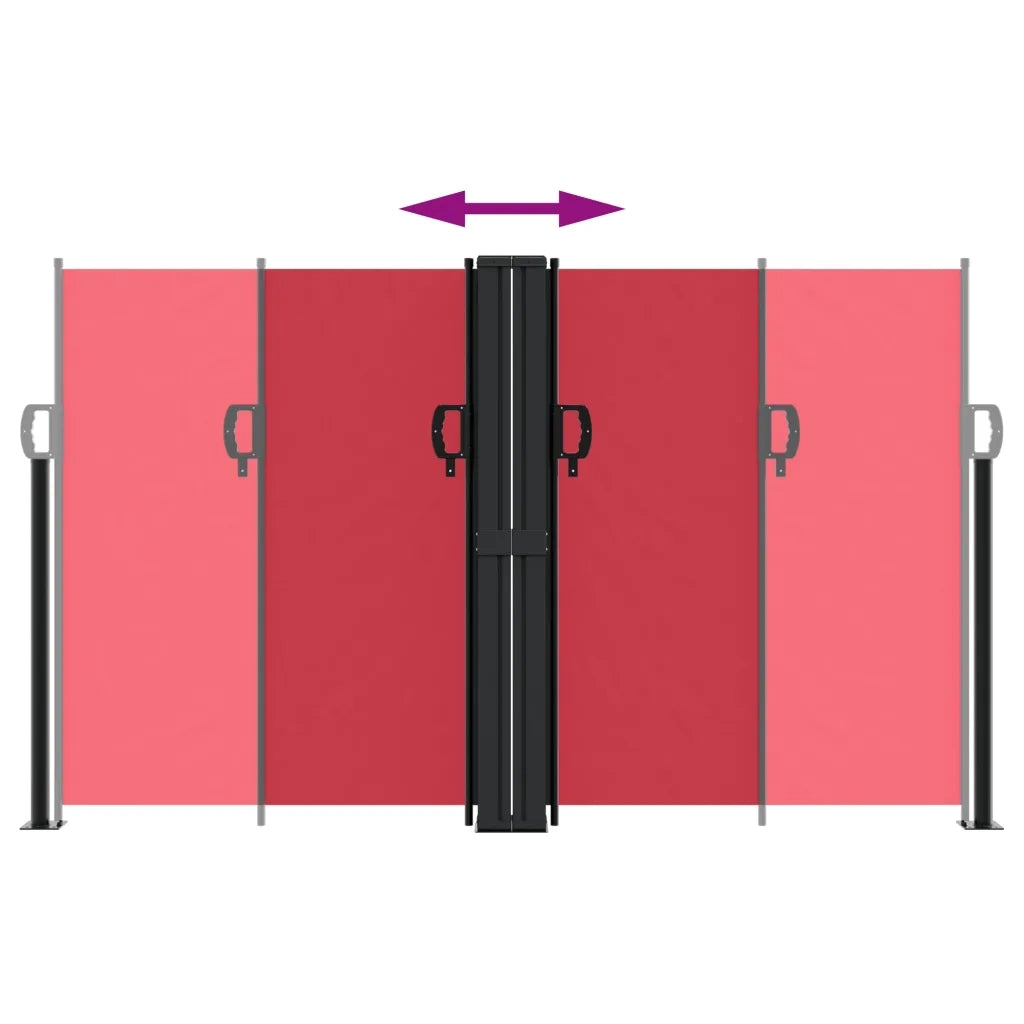 Tenda da Sole Laterale Retrattile Rossa 140x1000 cm 4004717