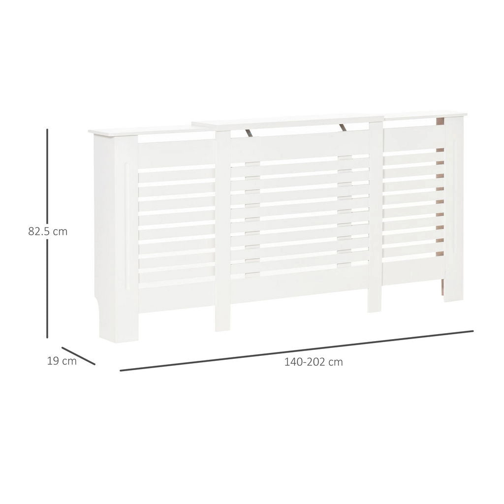 MOBILE COPRITERMOSIFONE REGOLABILE E MENSOLA SUPERIORE 140X19X82,5 CM BIANCO