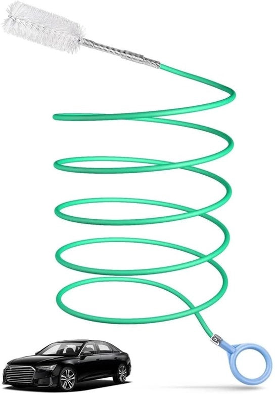 Rinomatrice per tappi di scarico auto, Pulitore per fessure di scarico, Strumento di pulizia per fessure di scarico, Lungo spazzolone per tubi, Accessori per auto, Spazzolone flessibile per parabrezza (300 cm)
