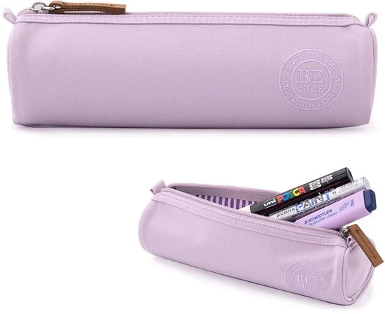 Etui Oxford stoffen con disegno circolare - Piccolo portafoglio, organizzatore per scuola e ufficio (blu)