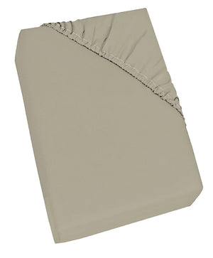 Lenzuolo Sotto Singolo con Angoli ed Elastico Tinta Unita Tortora