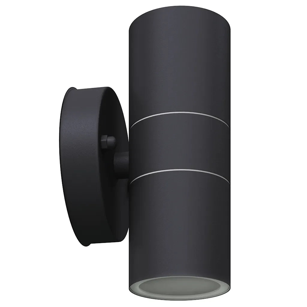 Set di 2 applique da esterno a LED dal design moderno 90 x 16 cm luce diffusa acciaio inox nero 02_0045870