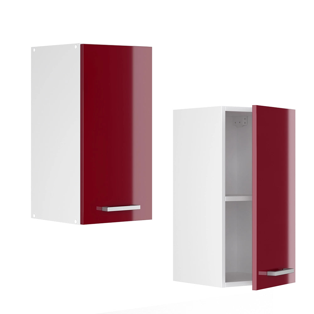 Vicco Pensile universale Rosso bordeaux lucido 30 cm con anta