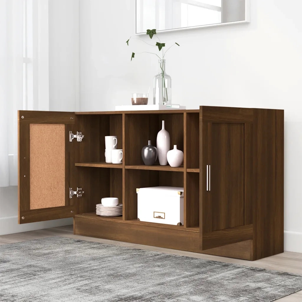 Credenza-Buffet-Armadio da cucina Rovere Marrone 120x30,5x70 cm in Legno Multistrato