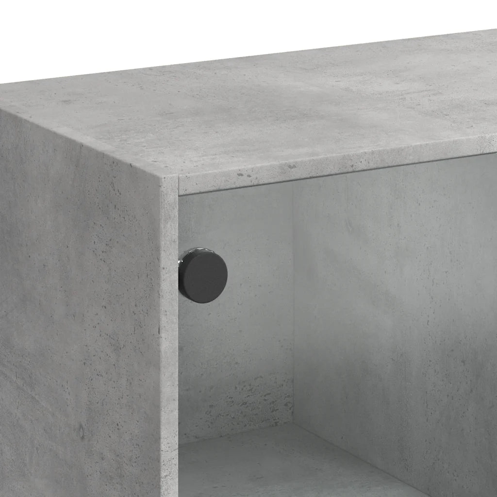 Credenza-Buffet-Armadio da cucina Grigio Cemento 102x37x75,5 cm in Legno Multistrato
