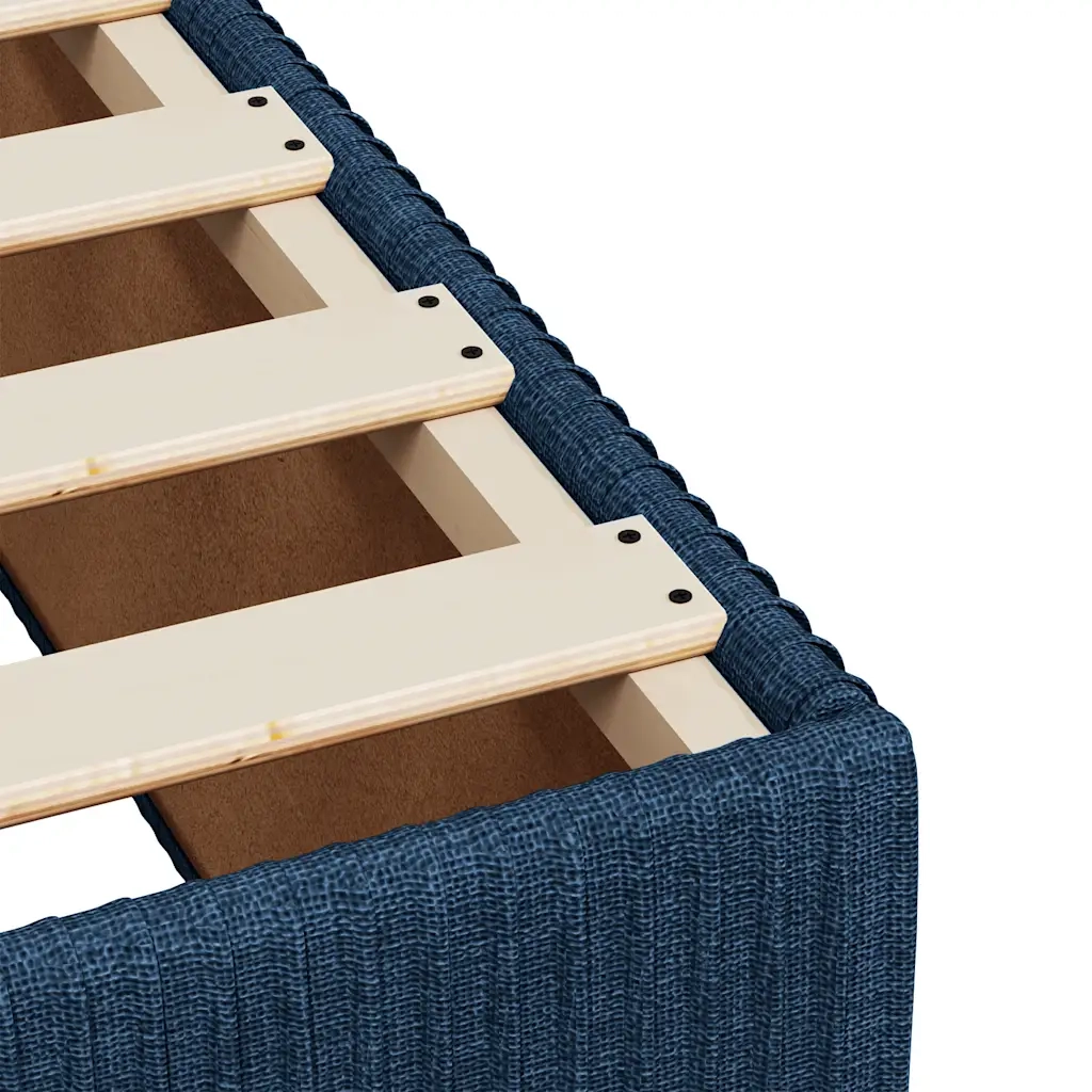 Giroletto senza Materasso-Struttura Letto Blu 90x190 cm in Tessuto 557015