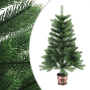 Albero di Natale Preilluminato con Palline Verde 90 cm 3077638