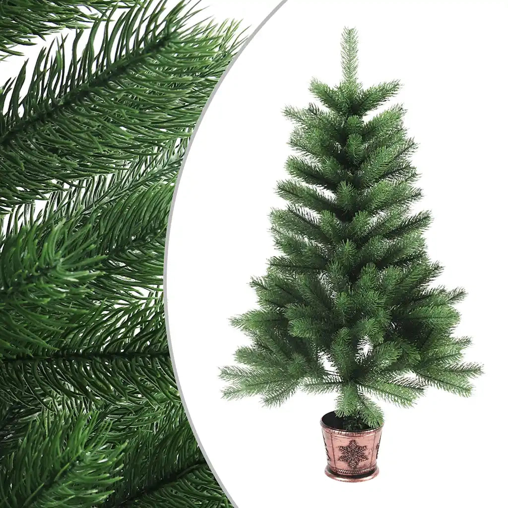 Albero di Natale Preilluminato con Palline Verde 90 cm 3077638