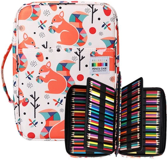 Etui XXL con 220 cassette per pennarelli, astuccio impermeabile per matite acquerello, pennarelli e gomme, regalo per studenti e artisti