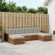 Set divani con cuscino 6 pcs Legno di Acacia Massello