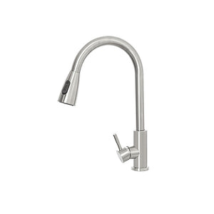 MISCELATORE RUBINETTO LAVELLO CUCINA ACCIAIO SPAZZOLATO + DOCCETTA ESTRAIBILE "KITCHEN" FERIDRAS 401060