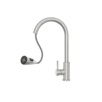 MISCELATORE RUBINETTO LAVELLO CUCINA ACCIAIO SPAZZOLATO + DOCCETTA ESTRAIBILE "KITCHEN" FERIDRAS 401060