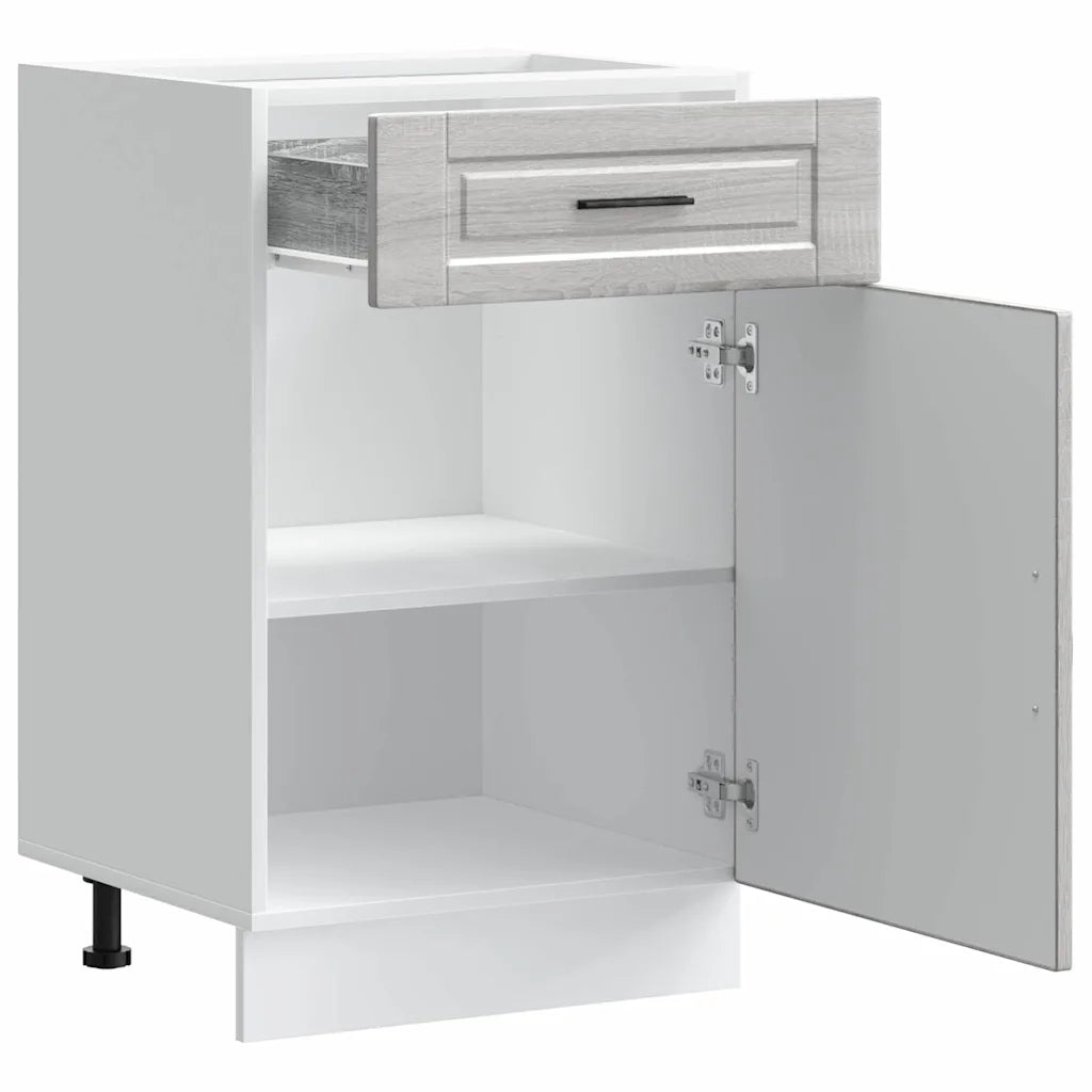 Base da Cucina-Mobile Base da Cucina Porto Grigio Sonoma in Legno Multistrato 682693
