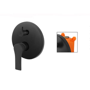 MISCELATORE MONOCOMANDO DOCCIA INCASSO CON DEVIATORE NERO OPACO SERIE FLAT FERIDRAS 401086