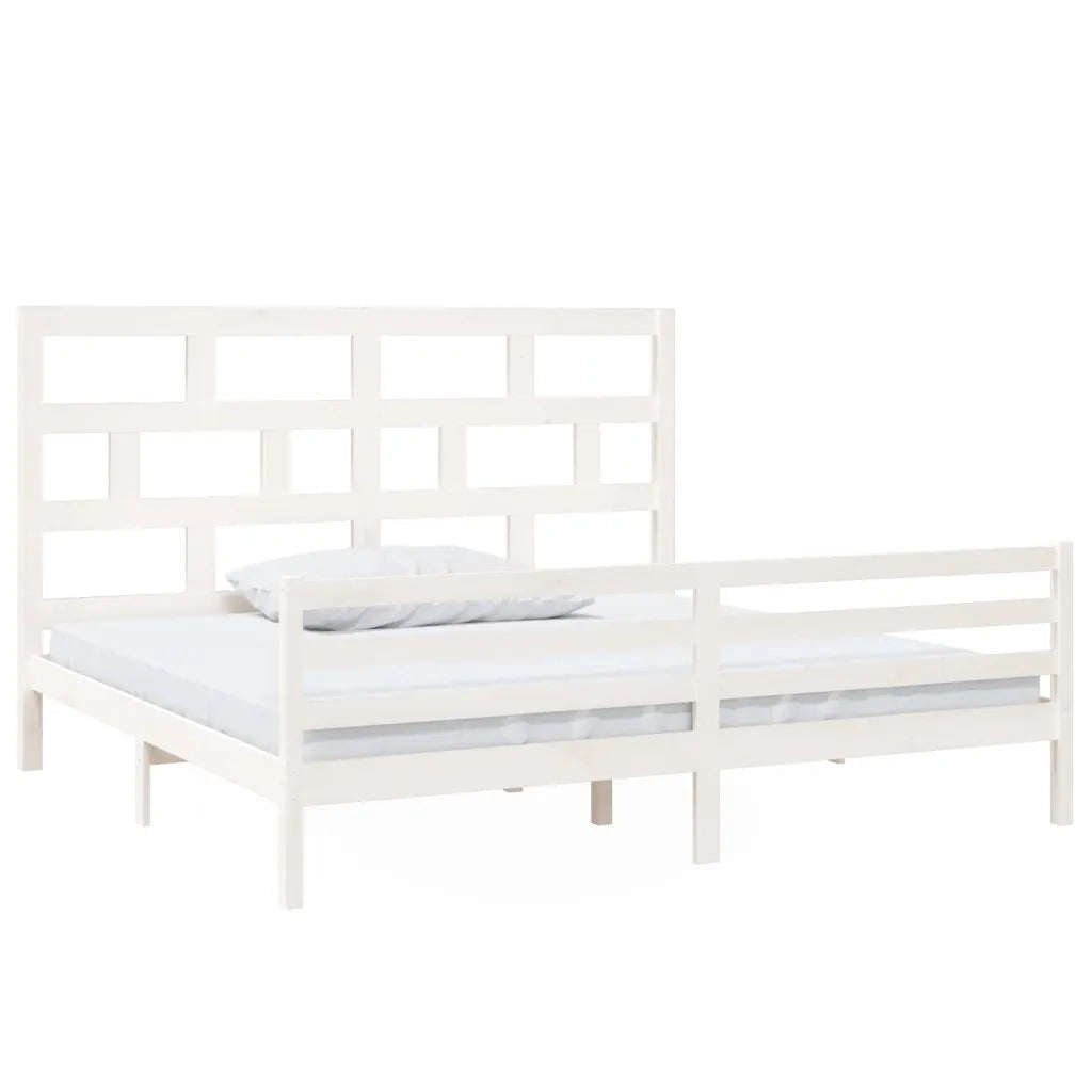 Giroletto Bianco in Legno Massello di Pino 200x200 cm 3101304