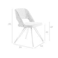 Sedia girevole in tessuto grigio