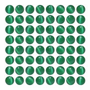 MJDCB 35 pezzi di perle di occhio di gatto verde pappagallo 10 mm sfere di cristallo libere per la creazione di gioielli, bracciali, collane, orecchini e accessori