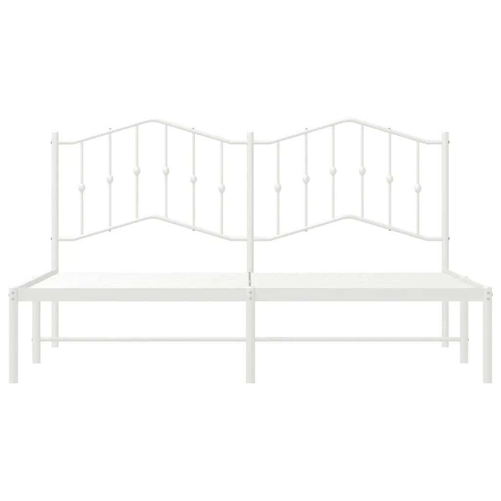 Giroletto con Testiera Metallo Bianco 183x213 cm 373843