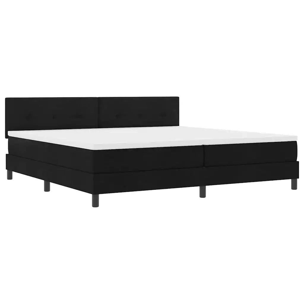 Letto a molle con materasso con led Nero 200 x 200 cm Tessuto 3342235