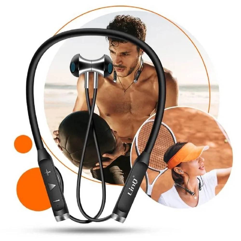 Trade Shop - Auricolari Cuffie Magnetici Bluetooth A Collo Con Torcia Led Sport Smartphone S800 -